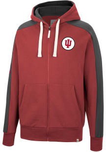 Colosseum Indiana Hoosiers Mens Crimson Flying Wasp Long Sleeve Zip Fashion