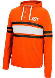 Colosseum Oklahoma State Cowboys Mens Orange Well Were Waiting Henley Fashion Hood