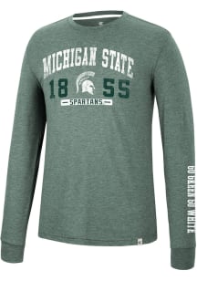 Colosseum Michigan State Spartans Green Zen Philosopher Long Sleeve Fashion T Shirt