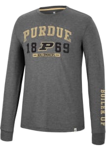 Colosseum Purdue Boilermakers Black Zen Philosopher Long Sleeve Fashion T Shirt