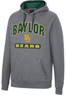 Colosseum Baylor Bears Mens Charcoal Scholarship Fleece Long Sleeve Hoodie
