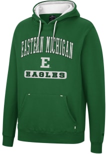 Colosseum Eastern Michigan Eagles Mens Green Scholarship Fleece Long Sleeve Hoodie
