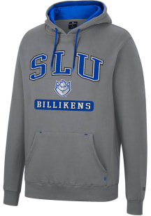 Colosseum Saint Louis Billikens Mens Charcoal Scholarship Fleece Long Sleeve Hoodie