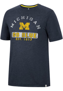 Colosseum Michigan Wolverines Blue Zen Philospher Short Sleeve T Shirt