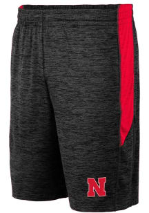 Colosseum Nebraska Cornhuskers Mens Black Curry Shorts