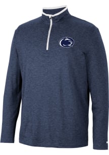 Colosseum Penn State Nittany Lions Mens Navy Blue Tiger Long Sleeve Qtr Zip Pullover