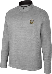 Colosseum Fort Hays State Tigers Mens Grey Chase Long Sleeve Qtr Zip Pullover
