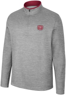 Colosseum Missouri State Bears Mens Grey Chase Long Sleeve Qtr Zip Pullover