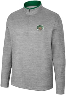 Colosseum Ohio Bobcats Mens Grey Chase Long Sleeve Qtr Zip Pullover