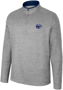 Colosseum Penn State Nittany Lions Mens Grey Chase Long Sleeve Qtr Zip Pullover