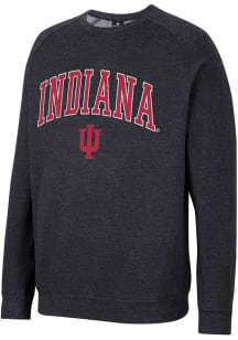 Colosseum Indiana Hoosiers Mens Black Parsons Long Sleeve Crew Sweatshirt