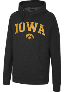 Colosseum Iowa Hawkeyes Mens Black Allen Long Sleeve Hoodie