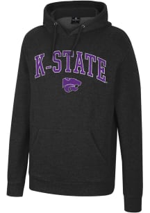 Colosseum K-State Wildcats Mens Black Allen Long Sleeve Hoodie