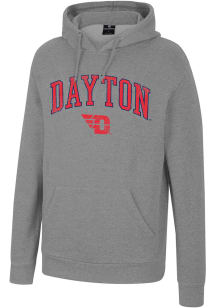 Colosseum Dayton Flyers Mens Grey Allen Long Sleeve Hoodie