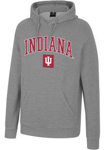 Colosseum Indiana Hoosiers Mens Grey Allen Long Sleeve Hoodie