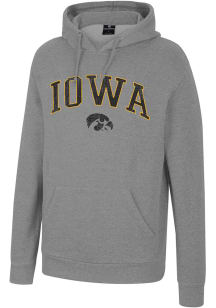 Colosseum Iowa Hawkeyes Mens Grey Allen Long Sleeve Hoodie