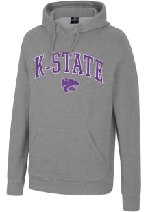 Colosseum K-State Wildcats Mens Grey Allen Long Sleeve Hoodie