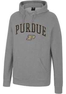 Colosseum Purdue Boilermakers Mens Grey Allen Long Sleeve Hoodie