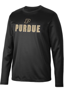 Colosseum Purdue Boilermakers Black Reed Long Sleeve T-Shirt