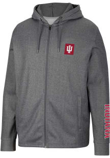 Colosseum Indiana Hoosiers Mens Charcoal Lockett Long Sleeve Zip