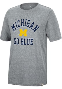 Colosseum Michigan Wolverines Grey Trout Short Sleeve Fashion T Shirt