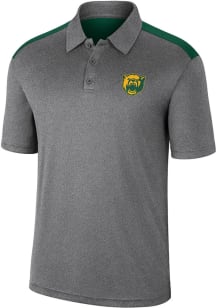 Colosseum Baylor Bears Mens Charcoal Rahm Short Sleeve Polo