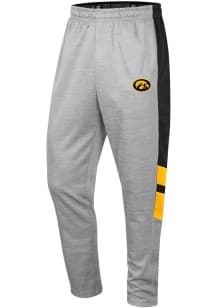 Colosseum Iowa Hawkeyes Mens Grey Bushwood Fleece Pants