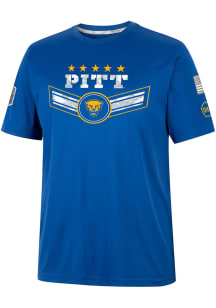 Colosseum Pitt Panthers Blue OHT Free Fall Hatch Camo Short Sleeve T Shirt