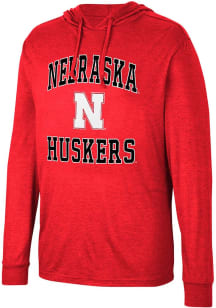 Colosseum Nebraska Cornhuskers Mens Red Collin Long Sleeve Hoodie