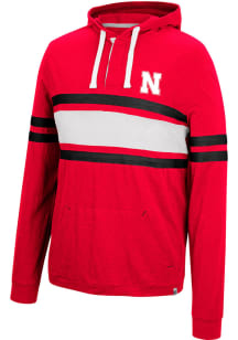 Colosseum Nebraska Cornhuskers Mens Red Well Were Waiting Henley Fashion Hood