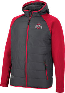 Mens Ohio State Buckeyes Colosseum Mens Good On You Hooded Heavyweight Jacket - Charcoal