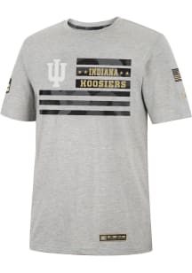 Colosseum Indiana Hoosiers Grey OHT Shockwave Camo Flag Short Sleeve T Shirt
