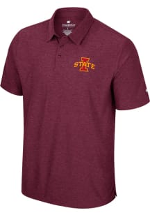 Colosseum Iowa State Cyclones Mens Cardinal Skynet Short Sleeve Polo