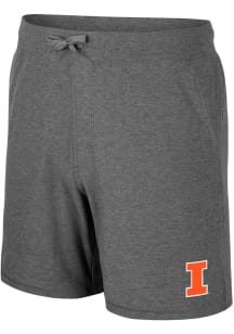 Colosseum Illinois Fighting Illini Mens Grey Skynet Shorts