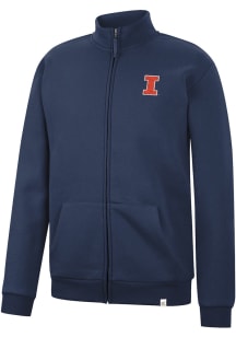 Colosseum Illinois Fighting Illini Mens Navy Blue Gruber Long Sleeve Full Zip Jacket