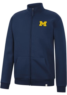 Colosseum Michigan Wolverines Mens Blue Gruber Long Sleeve Full Zip Jacket