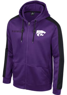 Colosseum K-State Wildcats Mens Purple Reese Long Sleeve Zip