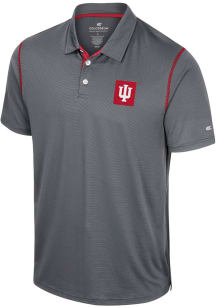 Colosseum Indiana Hoosiers Mens Black Cameron Short Sleeve Polo