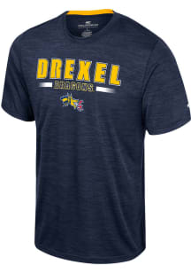 Colosseum Drexel Dragons Navy Blue Wright Short Sleeve T Shirt