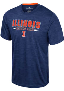 Colosseum Illinois Fighting Illini Navy Blue Wright Short Sleeve T Shirt