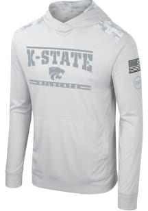 Colosseum K-State Wildcats Mens Grey OHT Ice Crossover Hood