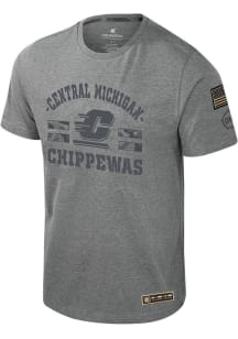 Colosseum Central Michigan Chippewas Grey OHT Scramjet Short Sleeve T Shirt