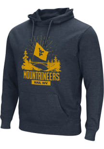 Colosseum West Virginia Mountaineers Mens Navy Blue New River Gorge Long Sleeve Hoodie