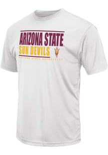 Colosseum Arizona State Sun Devils White Trail Flat Name Short Sleeve T Shirt