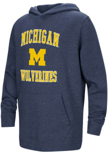 Colosseum Michigan Wolverines Youth Blue No 1 Campus Long Sleeve Hoodie