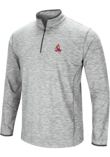 Colosseum Arizona State Sun Devils Mens Grey Sprint Long Sleeve Qtr Zip Pullover