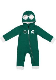 Colosseum Michigan State Spartans Baby Green On a Mission Long Sleeve One Piece