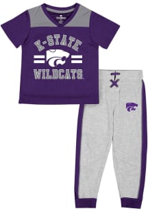 Colosseum K-State Wildcats Toddler Purple Ka Boot It Set Top and Bottom