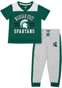 Colosseum Michigan State Spartans Toddler Green Ka Boot It Set Top and Bottom