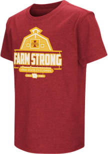 Colosseum Iowa State Cyclones Youth Cardinal Red Farm Strong Short Sleeve T-Shirt